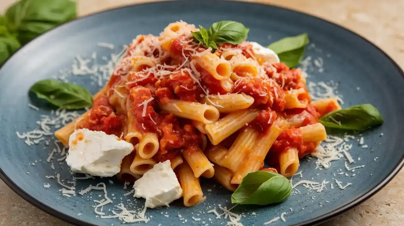 Easy Tomato Goat Cheese Pasta Recipe