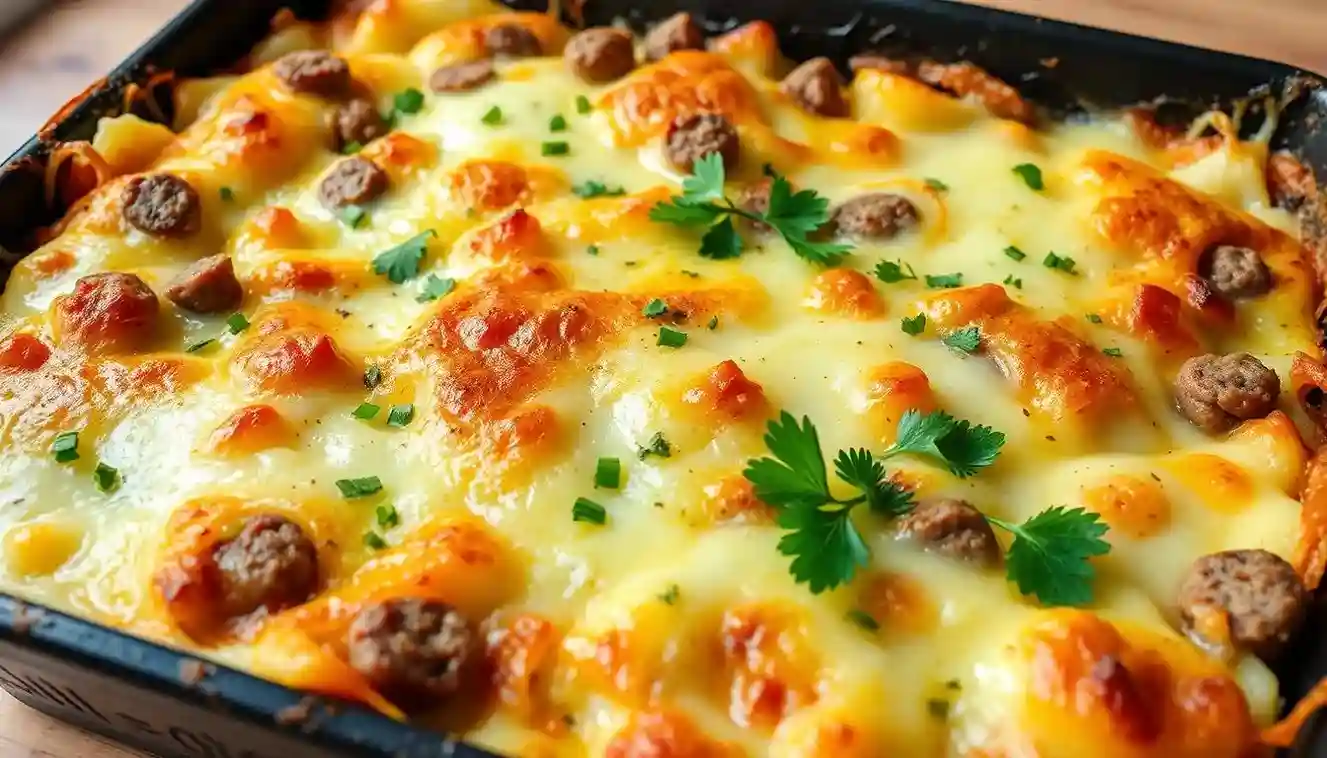 Cheesy Ranch Potatoes and Sausage Recipe