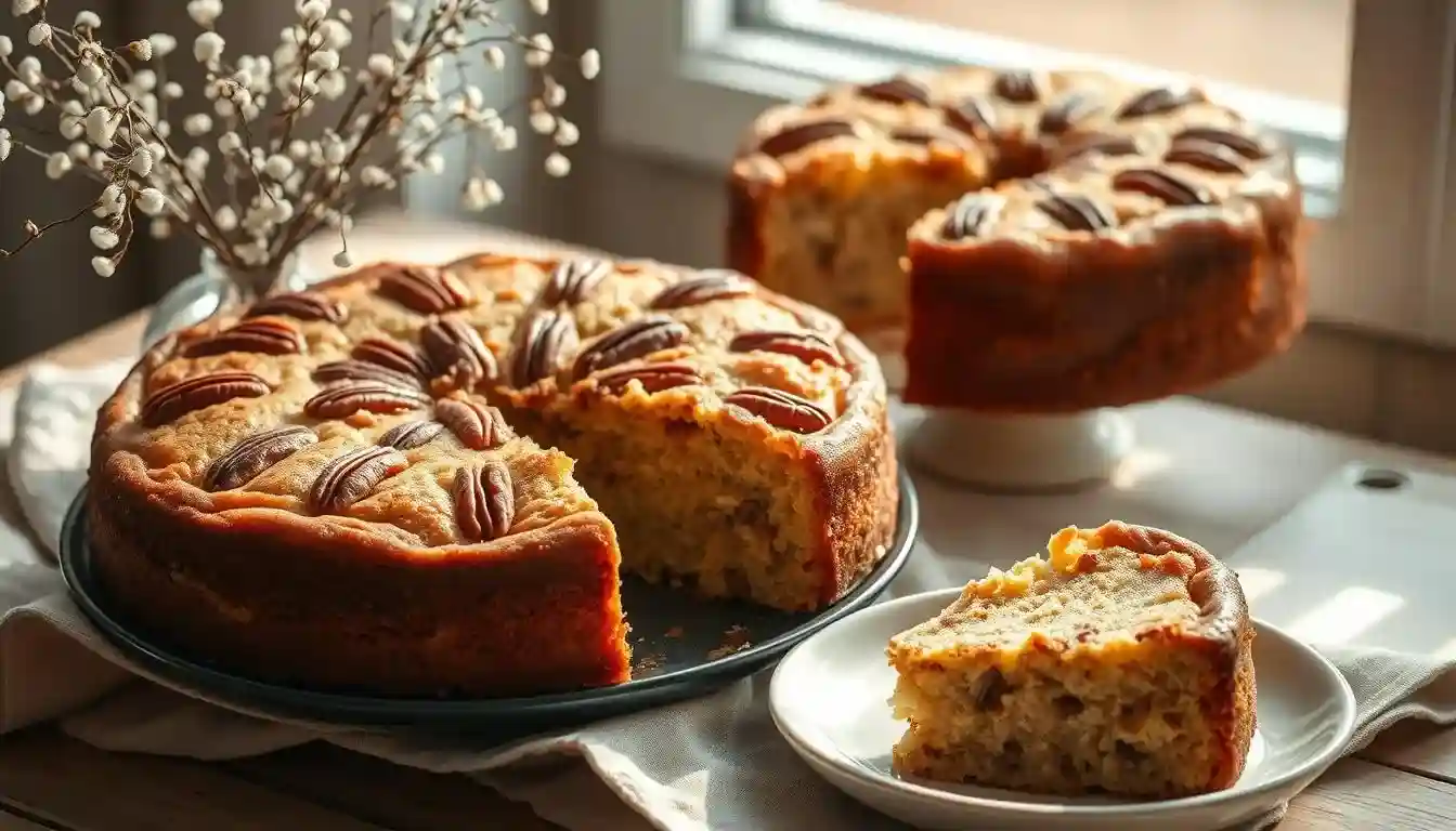 Easy Banana Pecan Upside Down Cake Recipe