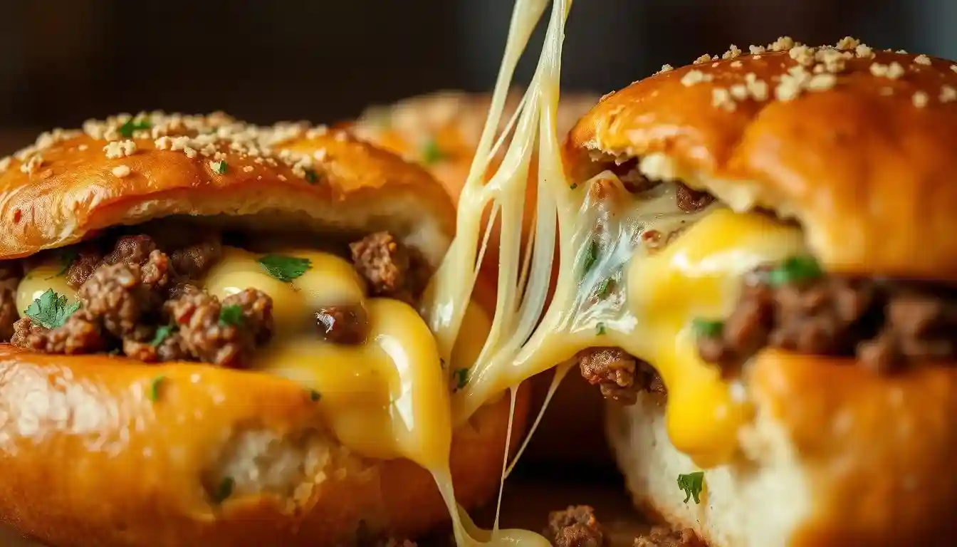 Easy Garlic Parmesan Cheeseburger Bombs Recipe