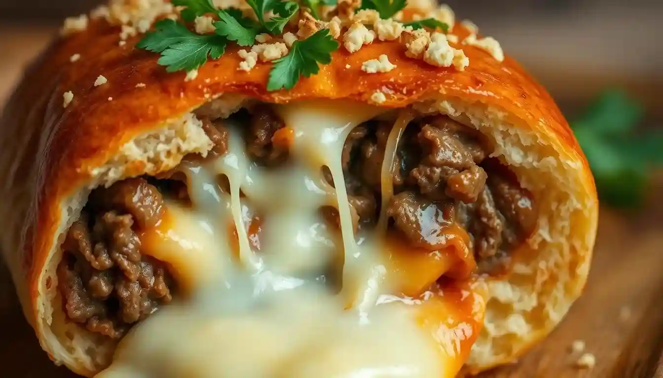 Garlic Parmesan Cheeseburger Bomb