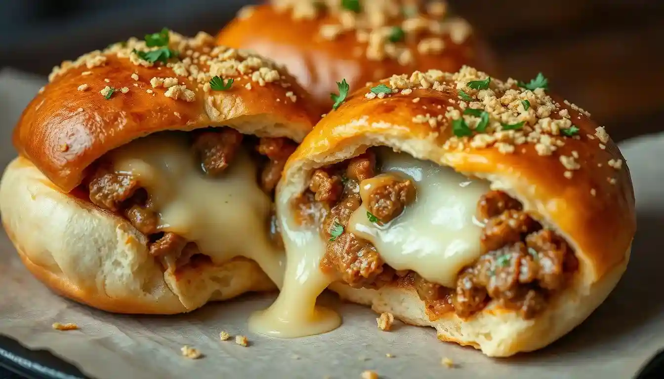 Garlic Parmesan Cheeseburger Bombs Recipe