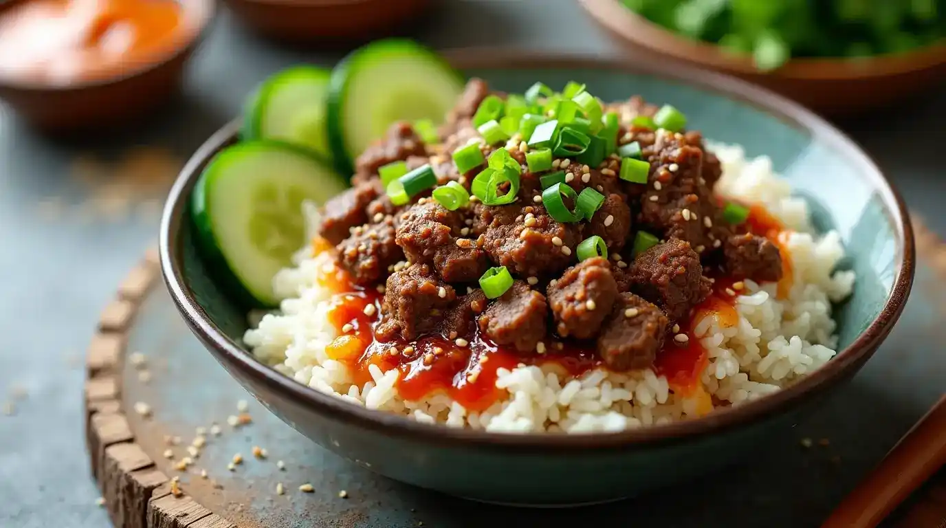 Korean Ground Beef Bowl Recipe