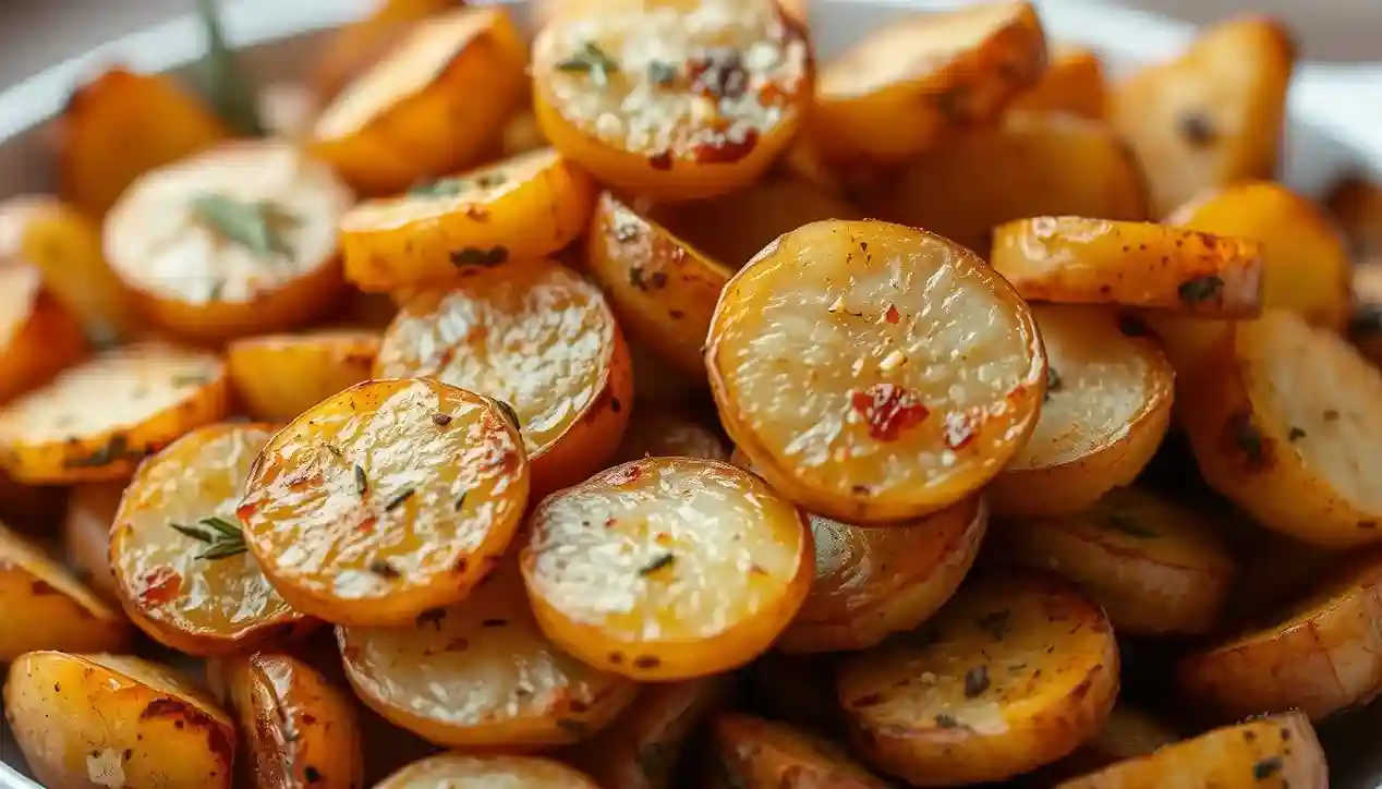 Roasted Garlic Butter Parmesan Potatoes