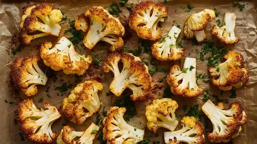 Roasted Parmesan Crusted Cauliflower Recipe