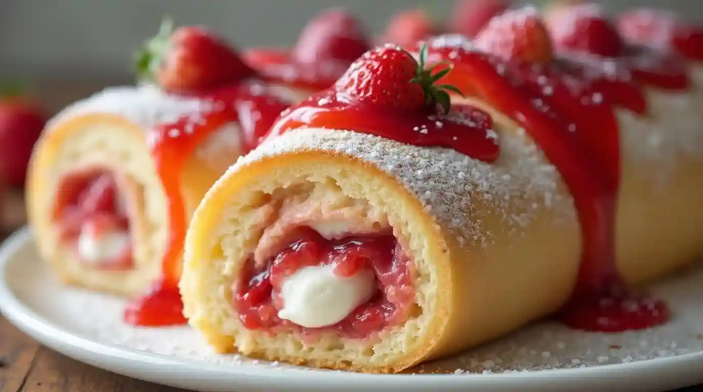 Strawberry Shortcake Cheesecake Rolls Recipe