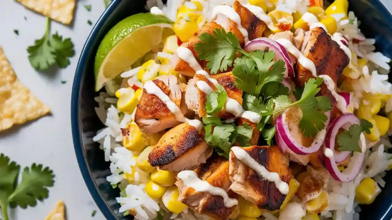 Street Corn Chicken Rice Bowl Recipe