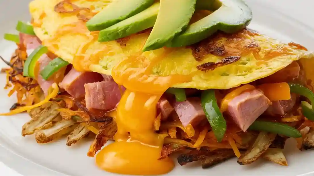 Western Hash Brown Omelet Recipe for Breakfast