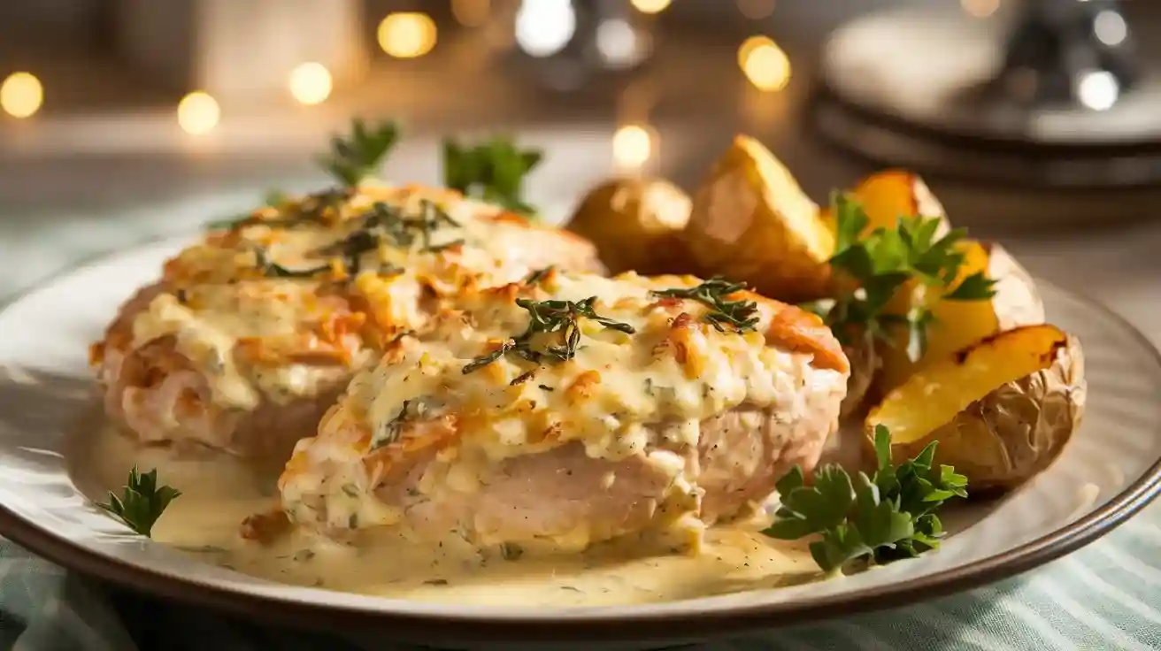 Creamy Garlic Parmesan Chicken and Potatoes
