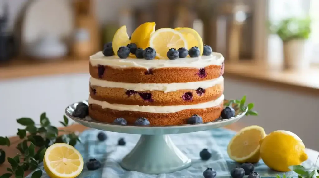 Easy Lemon Blueberry Cake Recipe