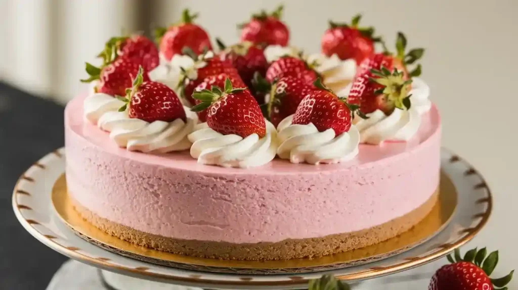 Easy No-Bake Strawberry Cheesecake Recipe